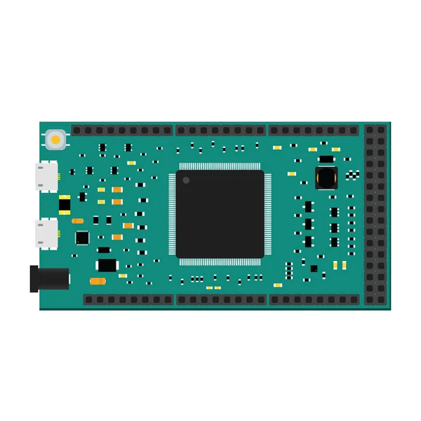 DIY elektronisch mega board met microcontroller — Stockvector