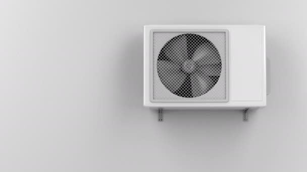 Airconditioner op muur — Stockvideo