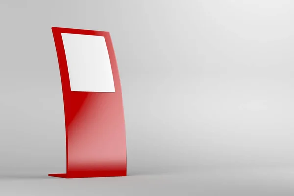 Красный изогнутый рекламный щит — стоковое фото