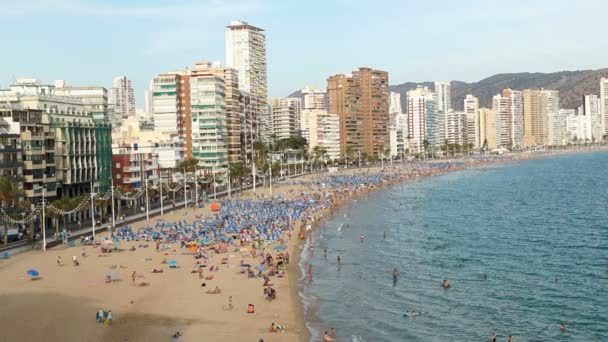 Spiaggia di Levante in Benidorm — Video Stock