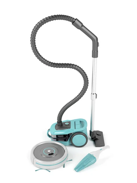 Three types of vacuum cleaners — Stock Photo, Image