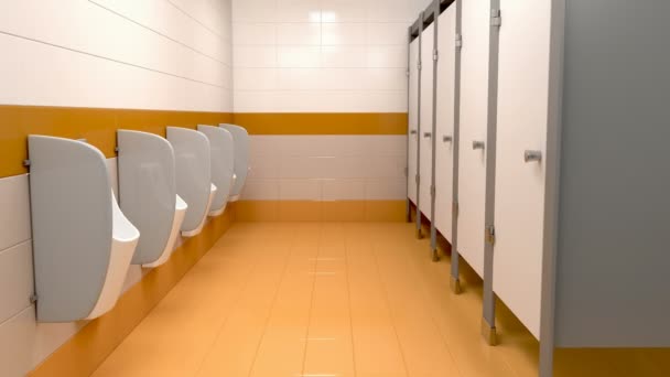 Δημόσια τουαλέτα των ανδρών — Αρχείο Βίντεο