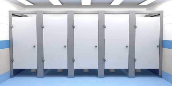 Public toilet cubicles — Stock Photo, Image