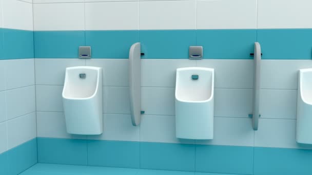 Row of urinals — Stock Video