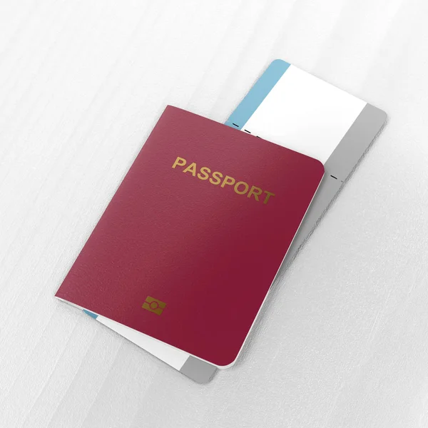 Passport and blank boarding pass — Stock Photo, Image