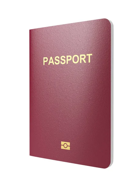 Биометрический паспорт на белом — стоковое фото
