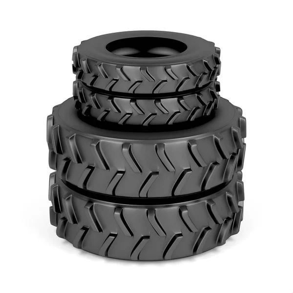 Front and rear tractor tires — Stock Photo, Image