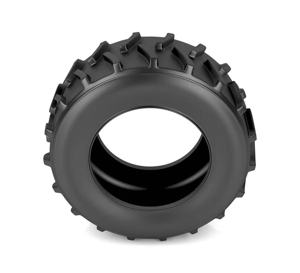 Tractor tire on white — Stock Photo, Image