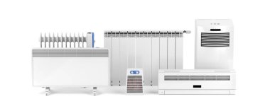 Beyaz üstüne elektrikli ısıtıcılar