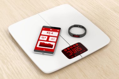 Ağırlık ölçek, smartphone ve etkinlik izleyicisi