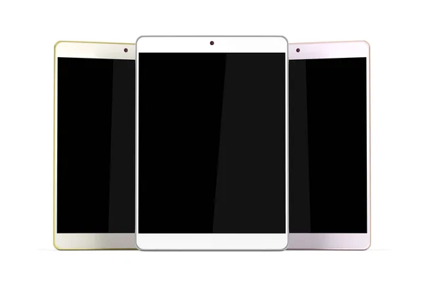 Tablet computadores com cores diferentes — Fotografia de Stock
