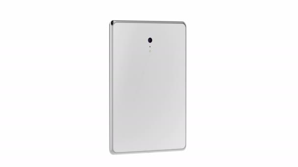 Computer tablet su bianco — Video Stock