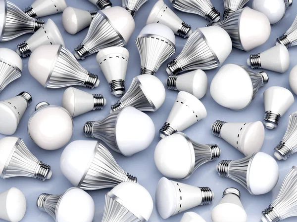 Different types of LED light bulbs — Stock Photo, Image