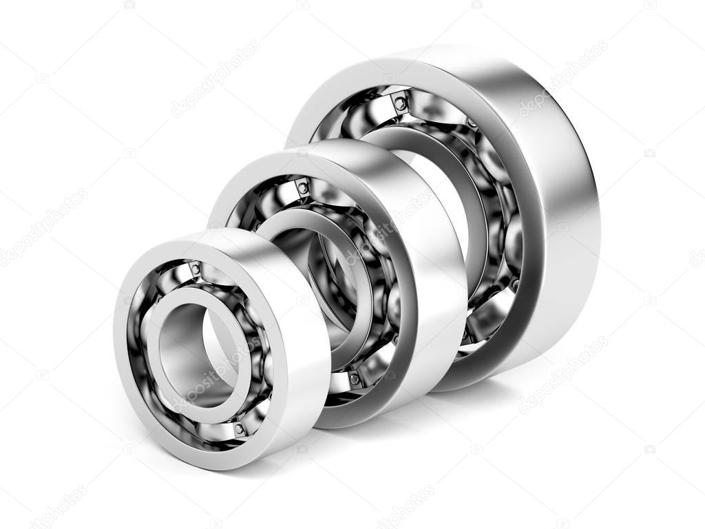 Three different ball bearings