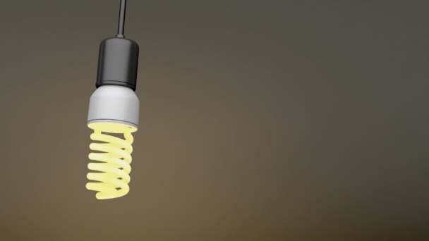Swinging light bulb — Stock Video