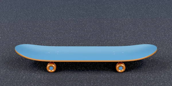 Modrá skateboard - boční pohled — Stock fotografie