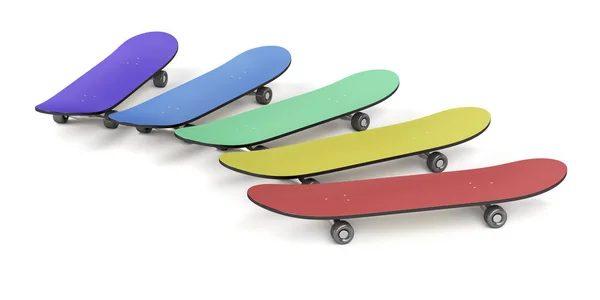 Skateboard med olika färger — Stockfoto