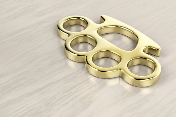 Golden brass knuckles — Stock Photo, Image