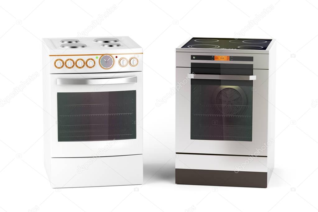 Electric cookers on white