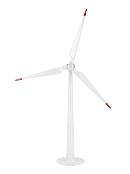 Wind turbine on white — Stock Photo, Image