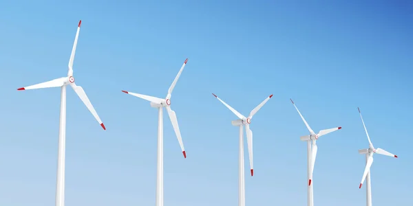 Группа ветряных турбин — стоковое фото