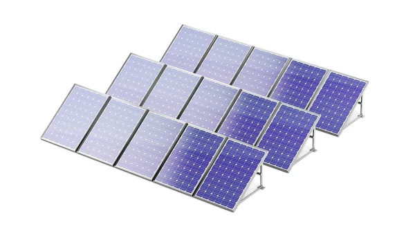 Solcellepaneler som produserer elektrisitet – stockfoto