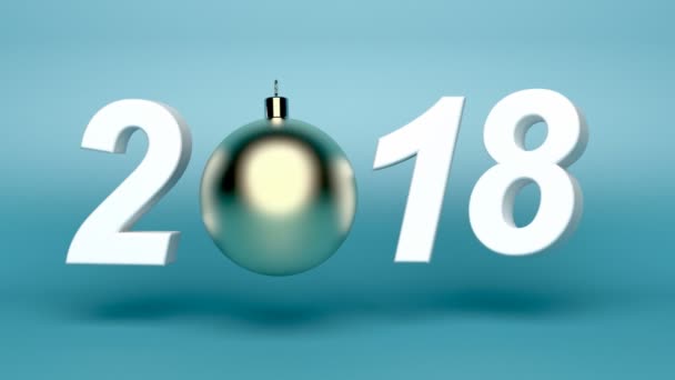 Feliz año nuevo 2018 — Vídeo de stock