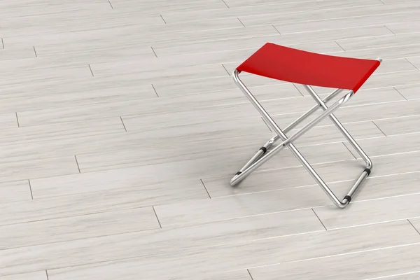 Skládací stolička na dřevěnou podlahu — Stock fotografie