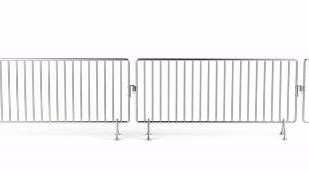 Crowd control fence — Stock Video