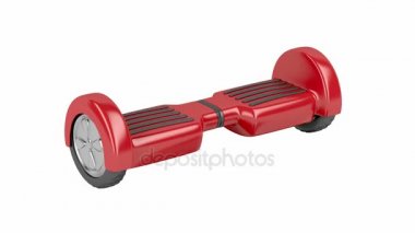 Kırmızı kendi kendine karşı scooter