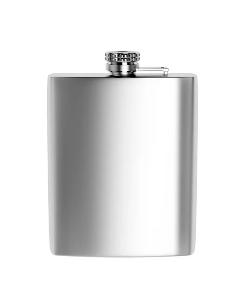 Stainless steel hip flask — Stock Photo, Image