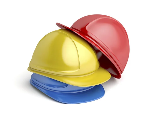 Safety helmets on white background — Stock Photo, Image