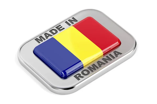 Hecho en Rumania insignia brillante —  Fotos de Stock