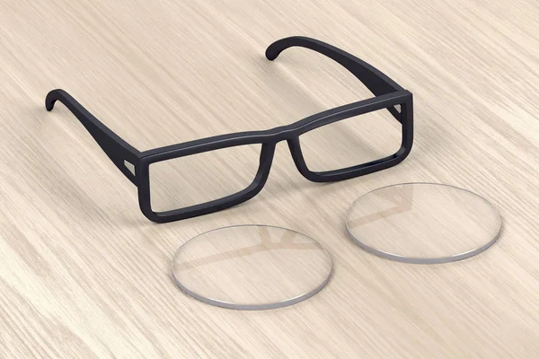 Glasögon ram och objektiv — Stockfoto