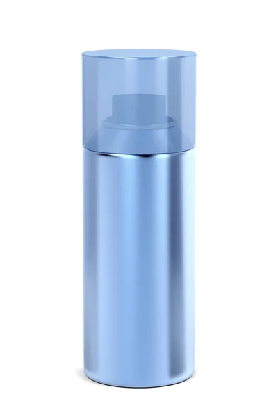 Spray de aerossol azul pode — Fotografia de Stock