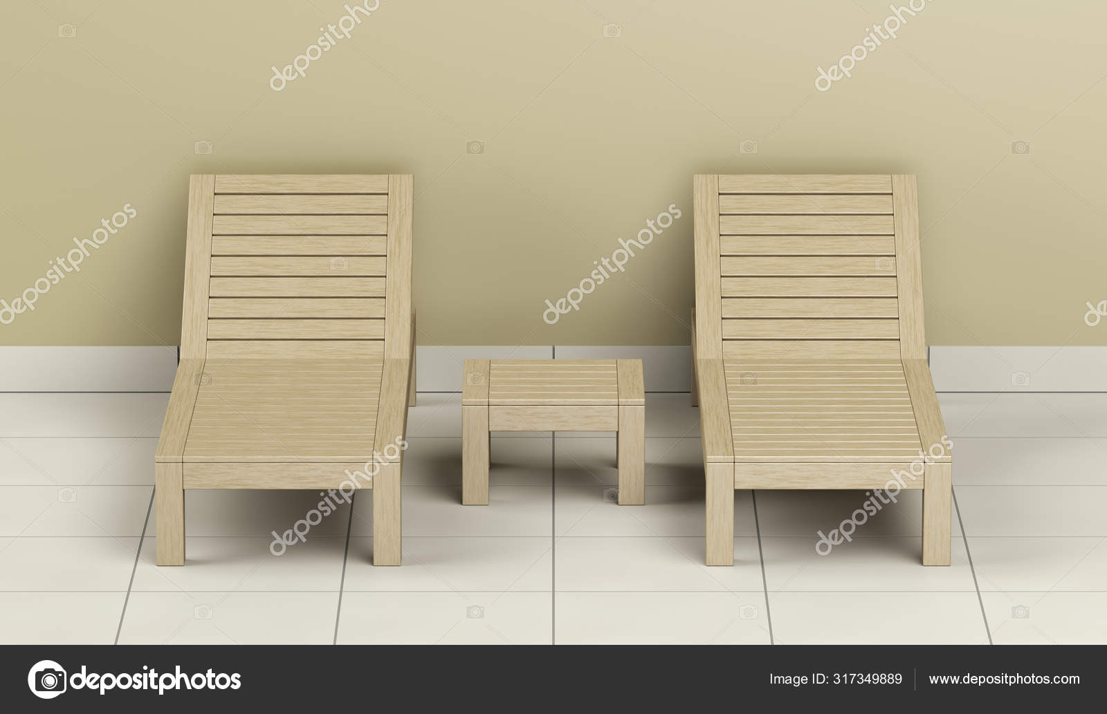wooden loungers