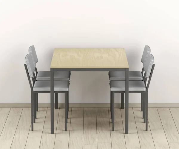 Moderna mesa de jantar e cadeiras — Fotografia de Stock