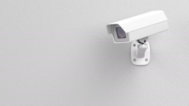 壁の監視カメラ — ストック動画