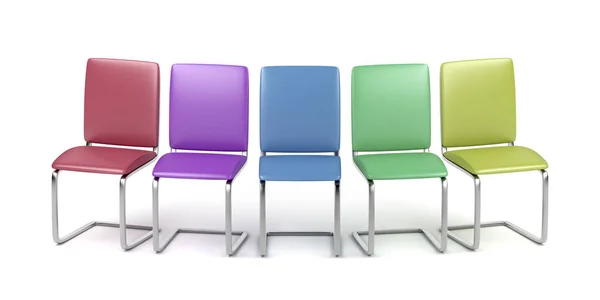 Πολύχρωμα καρέκλες τραπεζαρίας — Φωτογραφία Αρχείου