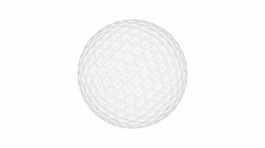 Golf topunun 3 boyutlu kablo çerçeve modeli