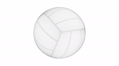 3D model of volleyball ball on white background