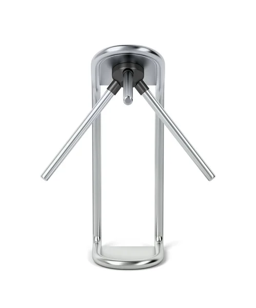 Silver turnstile on white background — Stock Photo, Image