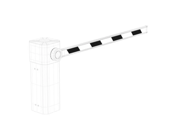 3d停车屏障的设计 — 图库照片