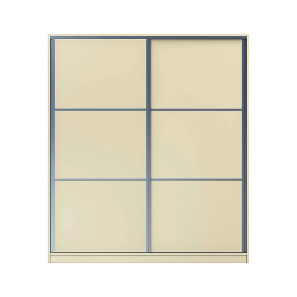 Wardrobe Sliding Doors Isolated White Background Front View — Stock Photo, Image