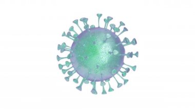 Beyaz arkaplanda Coronavirus dönüşü