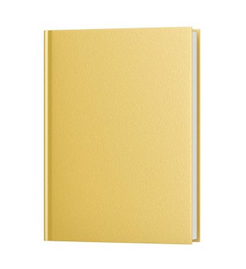 Sarı kitap beyaz arkaplanda izole edildi