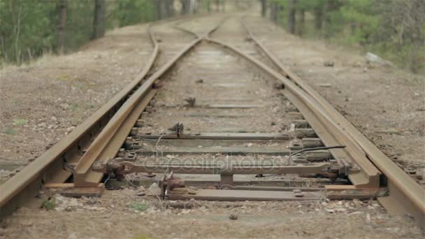 Alter Bahnübergang — Stockvideo