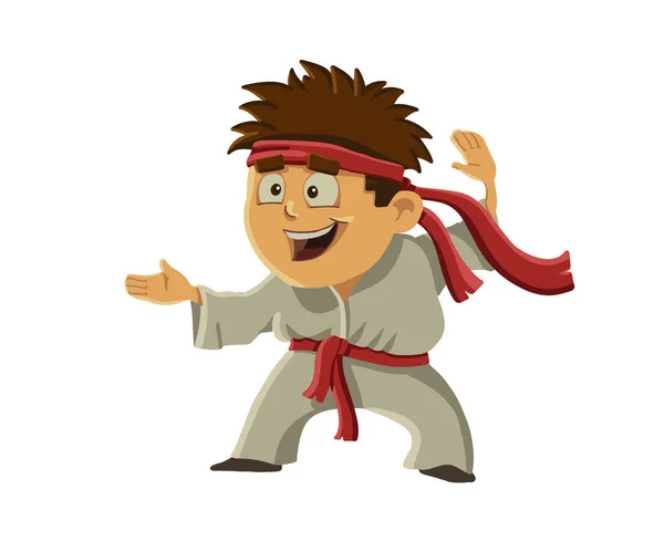 Barn Avsnittet Karate Stockbild