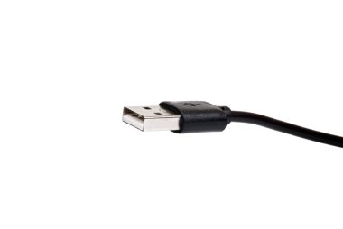 Beyaz arka plan üzerinde izole usb güç banka adaptörü