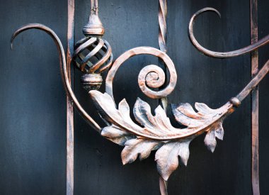 ayrıntıları yapısı ve Ferforje çit ve kapı süsleri